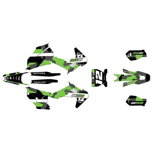 husqvarna fx450 graphics kit 2019-2022 shades series green