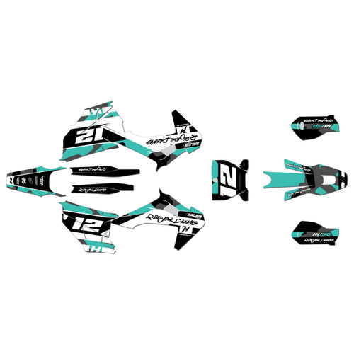 husqvarna fc450 graphics kit 2019-2022 splash series teal