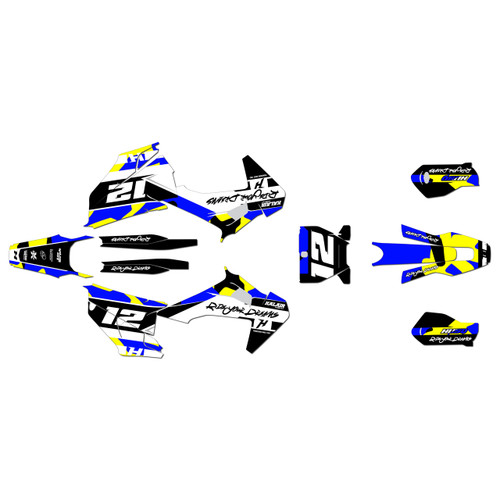 husqvarna fc450 graphics kit 2019-2022 splash series blue
