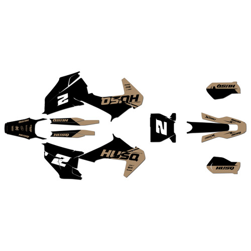 husqvarna tc250 graphics kit 2019-2022 splinter series tan