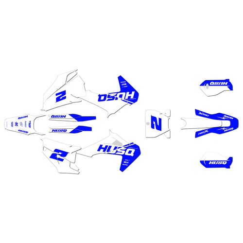 husqvarna tx300 graphics kit 2019-2022 splinter series blue