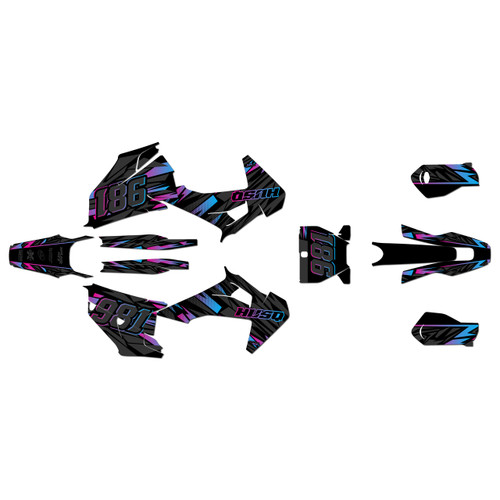 husqvarna tc250 graphics kit 2019-2022 twitch series magenta