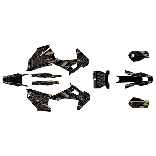 husqvarna tc250 graphics kit 2019-2022 twitch series tan