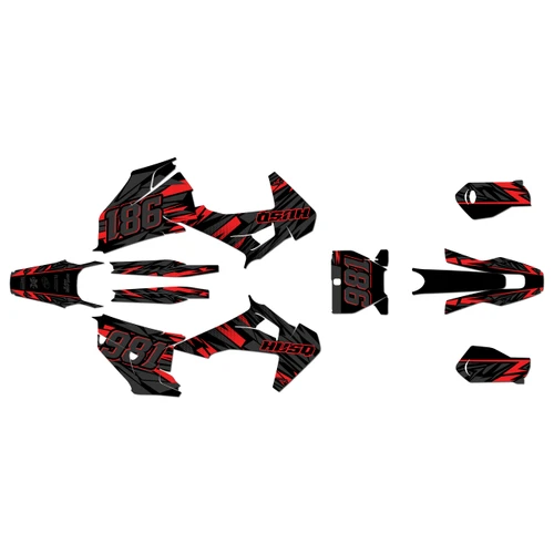 husqvarna fx350 graphics kit 2019-2022 twitch series red
