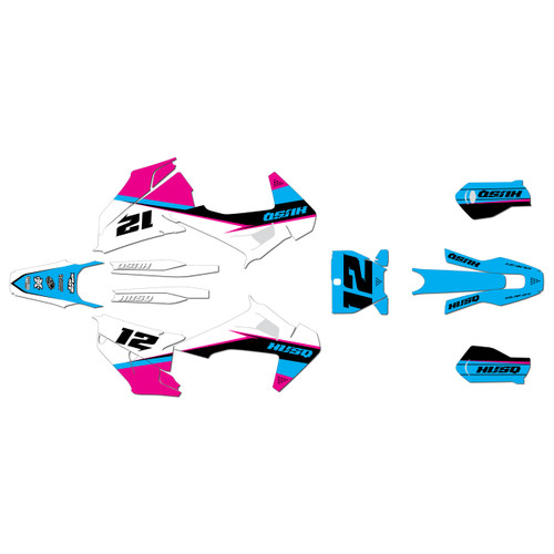 husqvarna tc125 graphics kit 2019-2022 vendetta series magenta