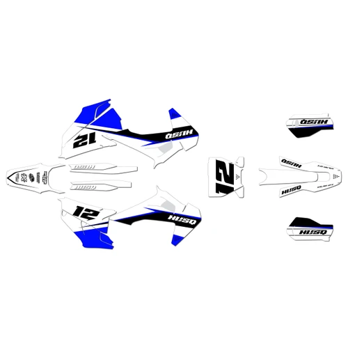 husqvarna fc250 graphics kit 2019-2022 vendetta series blue