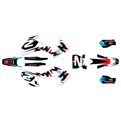 husqvarna tc125 graphics kit 2019-2022 vision series cyan
