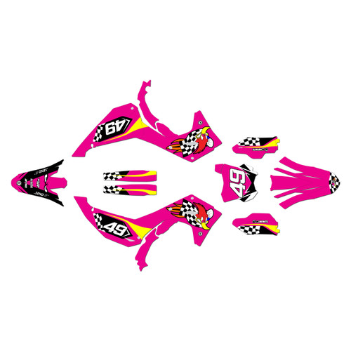 kawasaki kx250x graphics kit 2025-2026 pecker series magenta