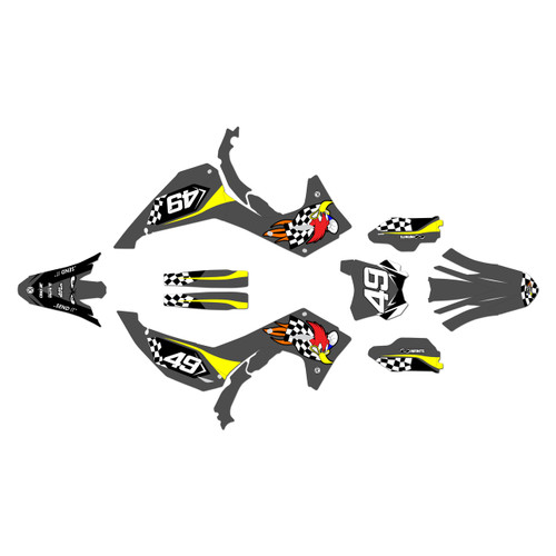 kawasaki kx250x graphics kit 2025-2026 pecker series smoke