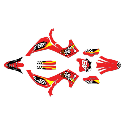 kawasaki kx450x graphics kit 2024-2026 pecker series red