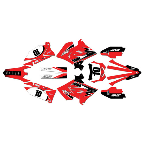 suzuki rm125 graphics kit 2001-2008 speed series red
