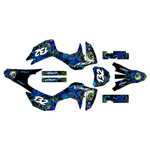 honda crf300f graphics kit 2025-2026 core series blue