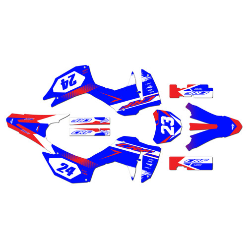 honda crf300f graphics kit 2025-2026 evader series blue