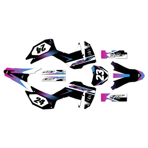 honda crf300f graphics kit 2025-2026 evader series magenta