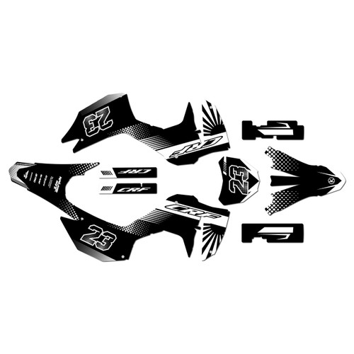 honda crf300f graphics kit 2025-2026 fh series white