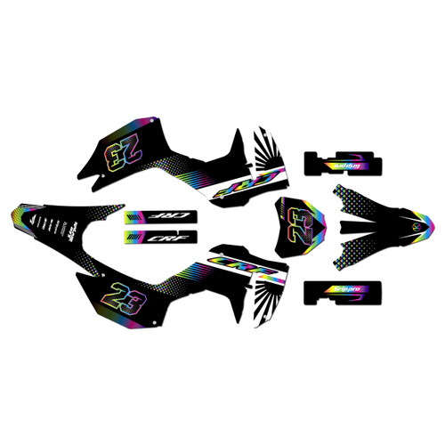 honda crf300f graphics kit 2025-2026 fh series rainbow