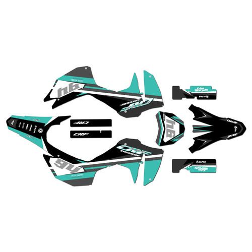 honda crf300f graphics kit 2025-2026 imperator series teal