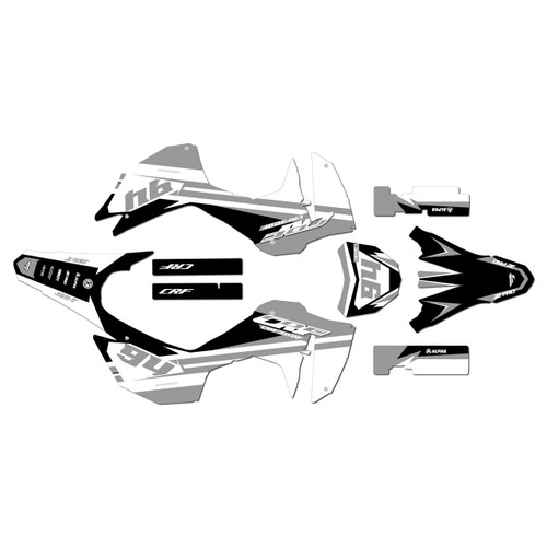 honda crf300f graphics kit 2025-2026 imperator series white