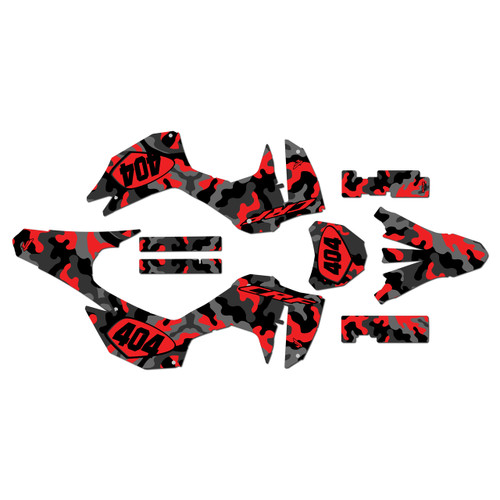 honda crf300f graphics kit 2025-2026 invasion series red-shift