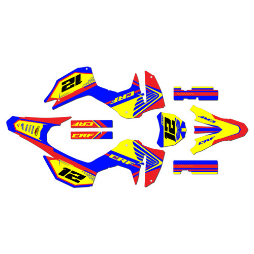 honda crf300f graphics kit 2025-2026 keplar series yellow