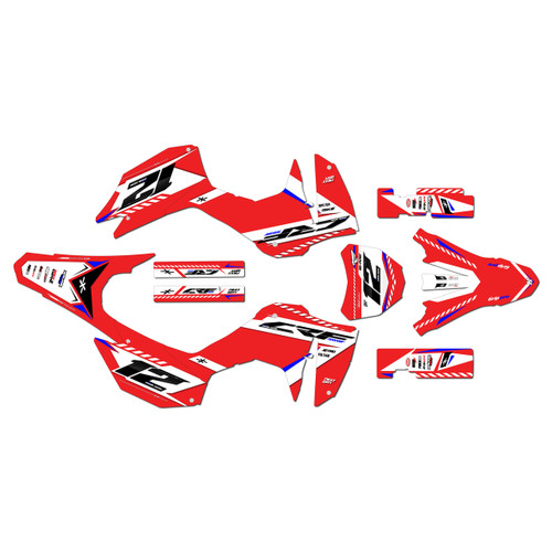 honda crf300f graphics kit 2025-2026 lethal series red