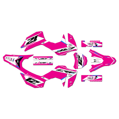 honda crf300f graphics kit 2025-2026 lethal series magenta