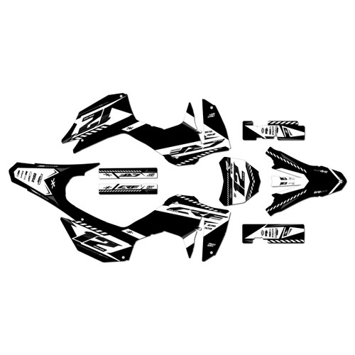honda crf300f graphics kit 2025-2026 lethal series white