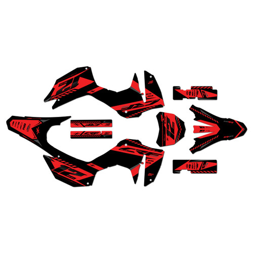 honda crf300f graphics kit 2025-2026 lethal series red-shift