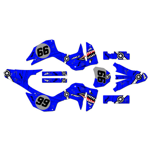 honda crf300f graphics kit 2025-2026 predator series blue