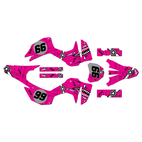 honda crf300f graphics kit 2025-2026 predator series magenta