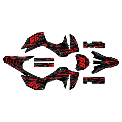 honda crf300f graphics kit 2025-2026 prime series red-shift