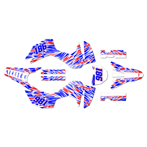 honda crf300f graphics kit 2025-2026 twitch series blue