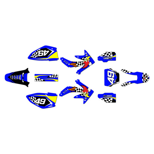 honda crf450r graphics kit 2008 pecker series blue