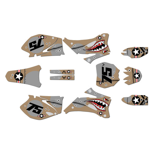 yamaha yz450f graphics kit 2006-2009 predator series tan