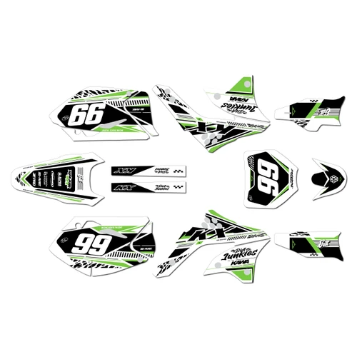 kawasaki kx450f graphics kit 2006-2008 rugged series green