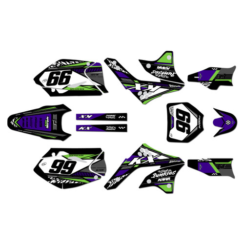 kawasaki kx450f graphics kit 2006-2008 rugged series purple