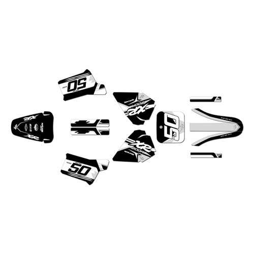 honda xr200r graphics kit 1984-2002 evo series white