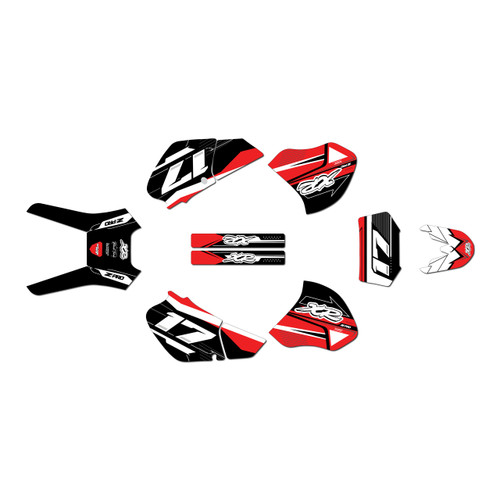 honda xr250 graphics kit 1996-2004 axis series red