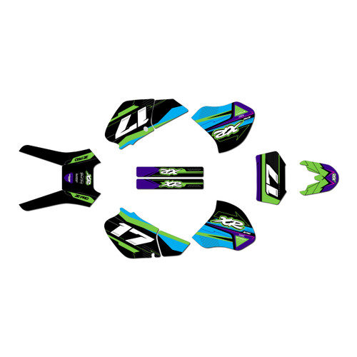 honda xr250 graphics kit 1996-2004 axis series green