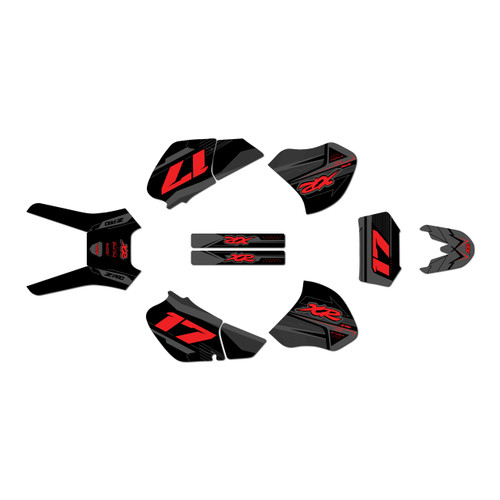 honda xr250 graphics kit 1996-2004 axis series red-shift