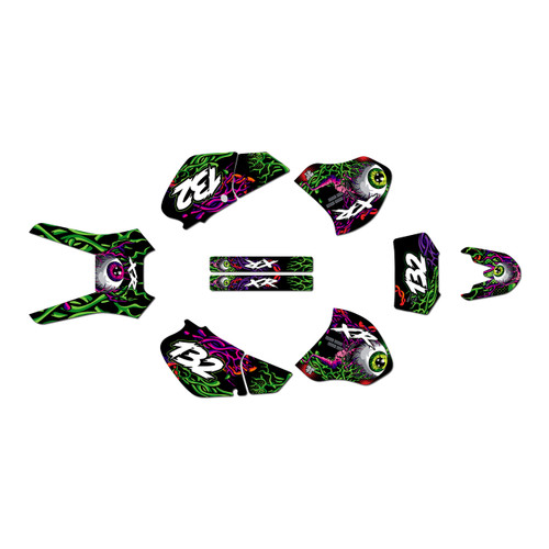 honda xr250 graphics kit 1996-2004 core series green