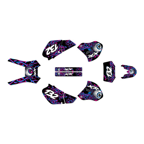 honda xr250 graphics kit 1996-2004 core series magenta