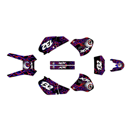 honda xr400 graphics kit 1996-2004 core series blue