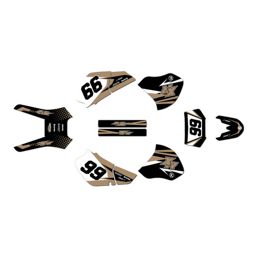 honda xr400 graphics kit 1996-2004 division series tan
