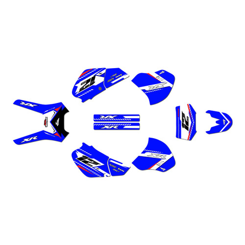 honda xr250 graphics kit 1996-2004 lethal series blue