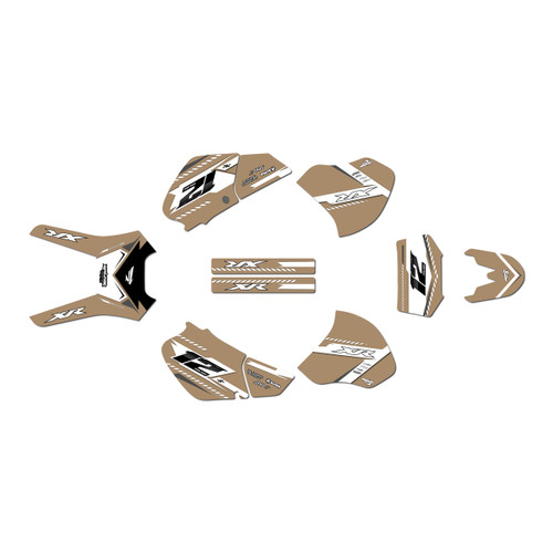 honda xr250 graphics kit 1996-2004 lethal series tan