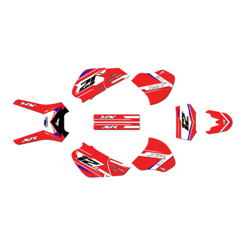 honda xr400 graphics kit 1996-2004 lethal series red