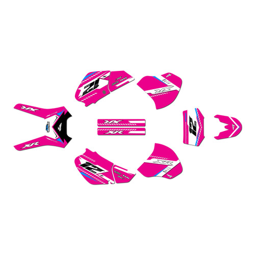 honda xr400 graphics kit 1996-2004 lethal series magenta