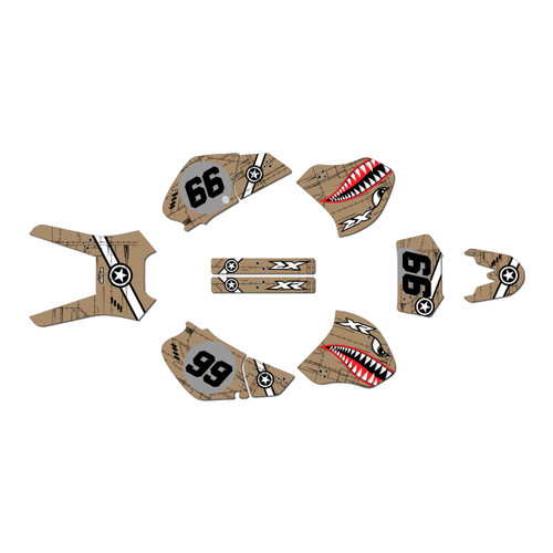 honda xr400 graphics kit 1996-2004 predator series tan