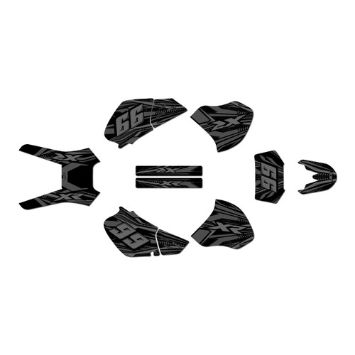 honda xr400 graphics kit 1996-2004 prime series smoke
